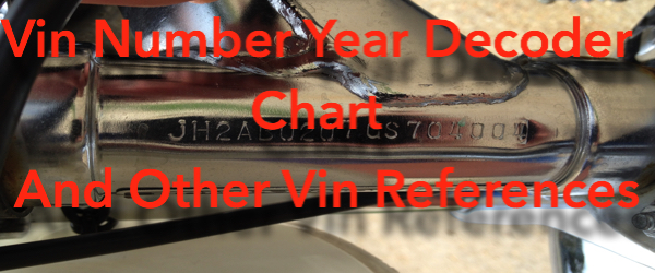 Motorcycle Vin Year Chart